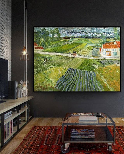 Whimsical Wanderings: Van Gogh Carriage Train Canvas Poster 