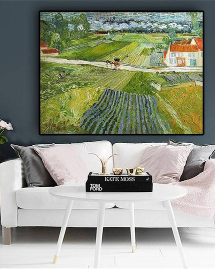 Whimsical Wanderings: Van Gogh Carriage Train Canvas Poster 