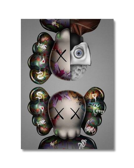 Dynamic Inside Out: Bold and Intricate KAWS - Gallerie Canvas