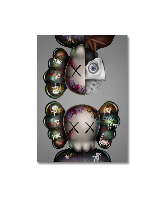 Dynamic Inside Out: Bold and Intricate KAWS - Gallerie Canvas