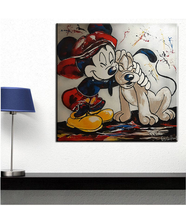 1950's Mickey & Pluto Wall Poster