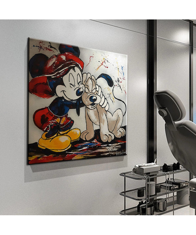 1950's Mickey & Pluto Wall Poster