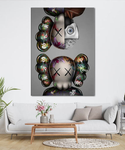 Dynamic Inside Out: Bold and Intricate KAWS - Gallerie Canvas