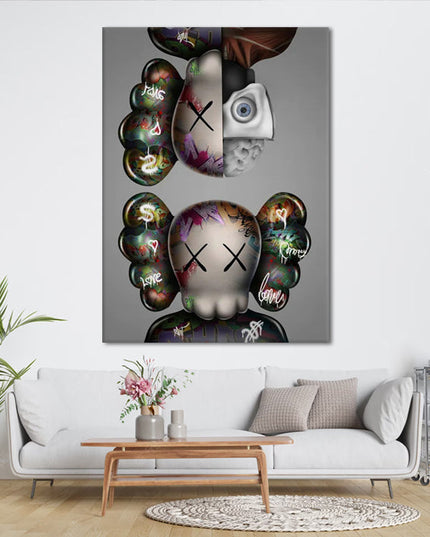 Dynamic Inside Out: Bold and Intricate KAWS - Gallerie Canvas