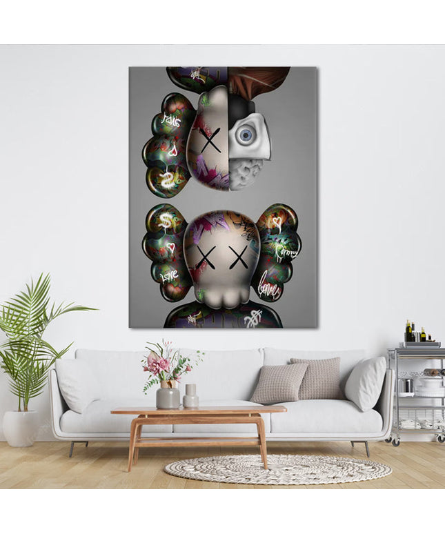Dynamic Inside Out: Bold and Intricate KAWS - Gallerie Canvas