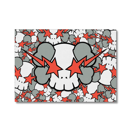 Striking Visuals: KAWS Red Rays Eyes - Gallerie Canvas