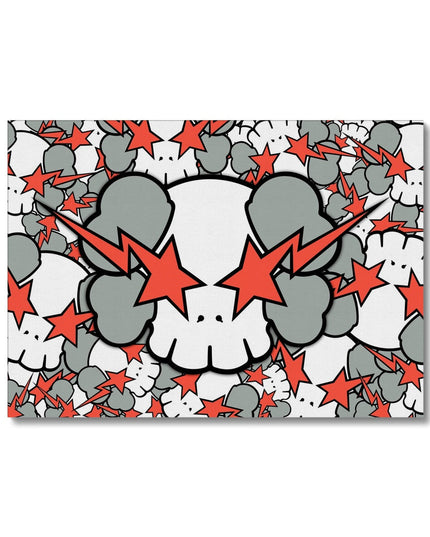 Striking Visuals: KAWS Red Rays Eyes - Gallerie Canvas
