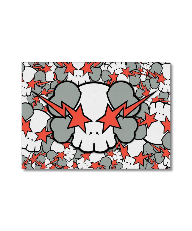 Striking Visuals: KAWS Red Rays Eyes - Gallerie Canvas