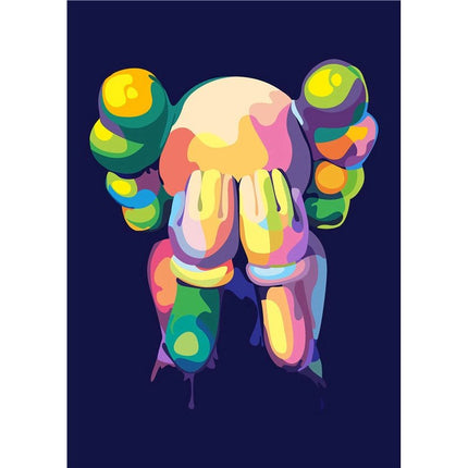 Abstract Illusions Kaws Canvas Print - Eye-Catching Modern Art for Your Wall