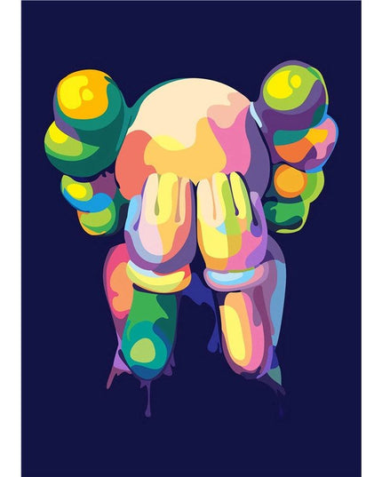 Abstract Illusions Kaws Canvas Print - Eye-Catching Modern Art for Your Wall