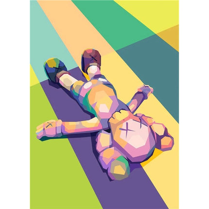Abstract Illusions Kaws Canvas Print - Eye-Catching Modern Art for Your Wall
