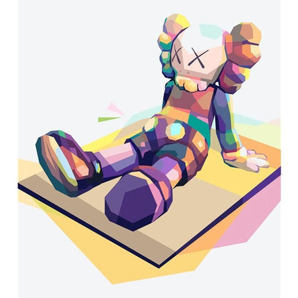 Abstract Illusions Kaws Canvas Print - Eye-Catching Modern Art for Your Wall