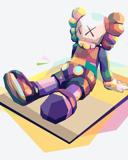 Abstract Illusions Kaws Canvas Print - Eye-Catching Modern Art for Your Wall