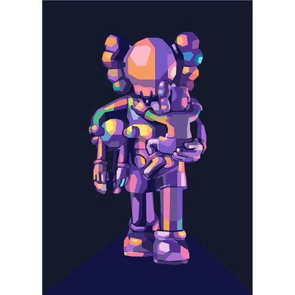 Abstract Illusions Kaws Canvas Print - Eye-Catching Modern Art for Your Wall