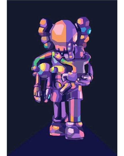 Abstract Illusions Kaws Canvas Print - Eye-Catching Modern Art for Your Wall