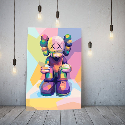 Abstract Illusions Kaws Canvas Print - Eye-Catching Modern Art for Your Wall
