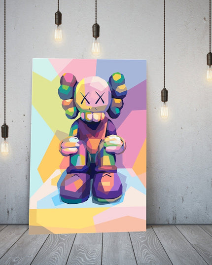 Abstract Illusions Kaws Canvas Print - Eye-Catching Modern Art for Your Wall