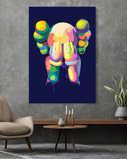Abstract Illusions Kaws Canvas Print - Eye-Catching Modern Art for Your Wall
