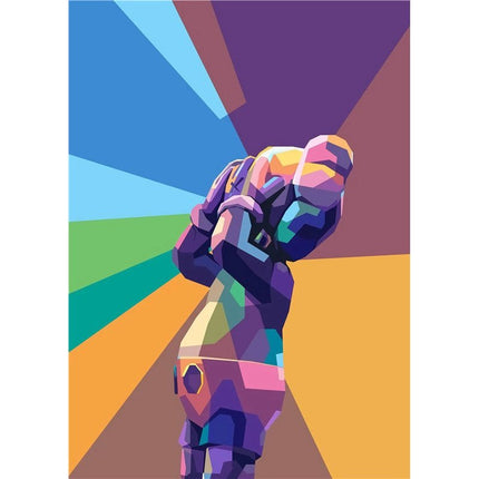 Abstract Illusions Kaws Canvas Print - Eye-Catching Modern Art for Your Wall
