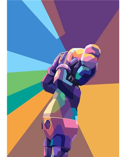 Abstract Illusions Kaws Canvas Print - Eye-Catching Modern Art for Your Wall