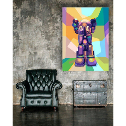 Abstract Illusions Kaws Canvas Print - Eye-Catching Modern Art for Your Wall