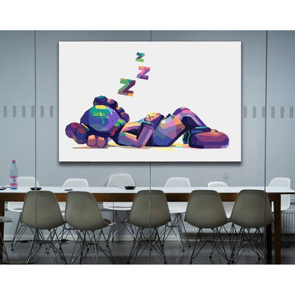 Abstract Illusions Kaws Canvas Print - Eye-Catching Modern Art for Your Wall