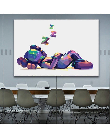 Abstract Illusions Kaws Canvas Print - Eye-Catching Modern Art for Your Wall