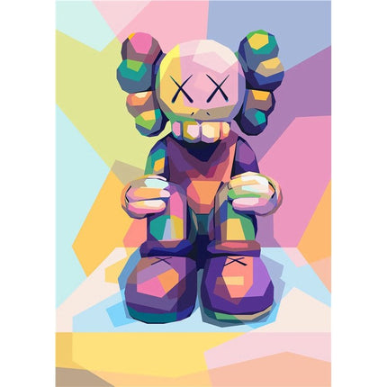 Abstract Illusions Kaws Canvas Print - Eye-Catching Modern Art for Your Wall