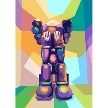 Abstract Illusions Kaws Canvas Print - Eye-Catching Modern Art for Your Wall