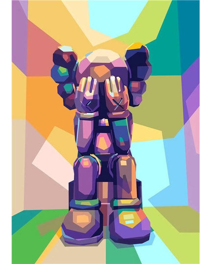 Abstract Illusions Kaws Canvas Print - Eye-Catching Modern Art for Your Wall