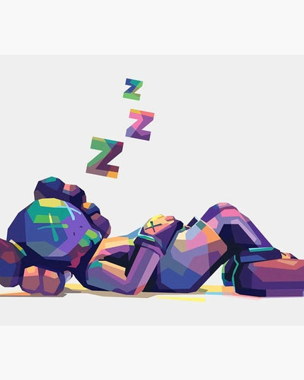 Abstract Illusions Kaws Canvas Print - Eye-Catching Modern Art for Your Wall