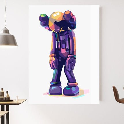 Abstract Illusions Kaws Canvas Print - Eye-Catching Modern Art for Your Wall