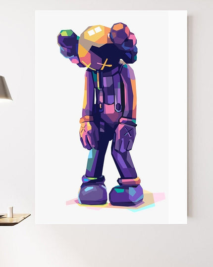 Abstract Illusions Kaws Canvas Print - Eye-Catching Modern Art for Your Wall