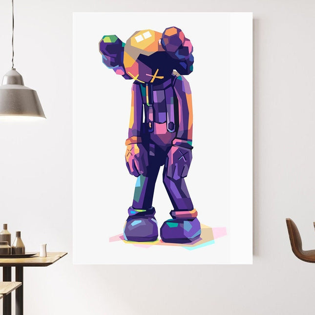 Abstract Illusions Kaws Canvas Print - Eye-Catching Modern Art for Your Wall
