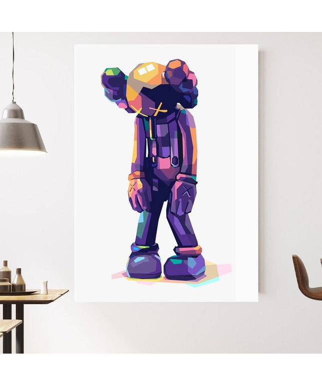 Abstract Illusions Kaws Canvas Print - Eye-Catching Modern Art for Your Wall