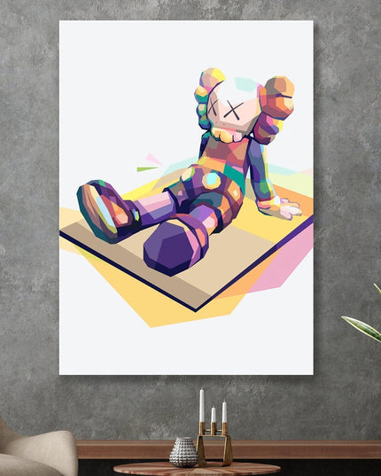 Abstract Illusions Kaws Canvas Print - Eye-Catching Modern Art for Your Wall