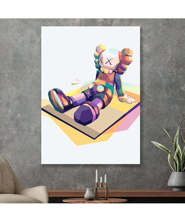 Abstract Illusions Kaws Canvas Print - Eye-Catching Modern Art for Your Wall