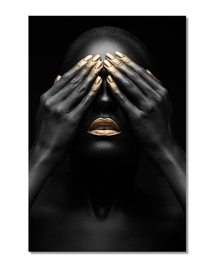 African Beauty: Cuadros Woman Canvas Art Poster 