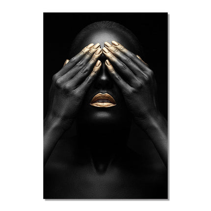 African Beauty: Cuadros Woman Canvas Art Poster 