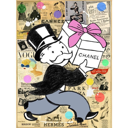 Alec Monopoly Canvas Print - Chic Wall Street Journal Art Poster