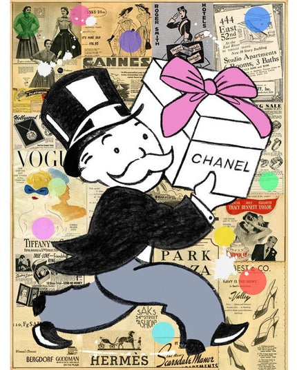 Alec Monopoly Canvas Print - Chic Wall Street Journal Art Poster