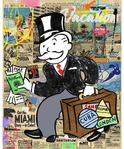 Alec Monopoly Canvas Print - Chic Wall Street Journal Art Poster