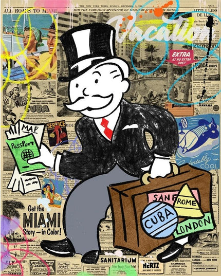 Alec Monopoly Canvas Print - Chic Wall Street Journal Art Poster
