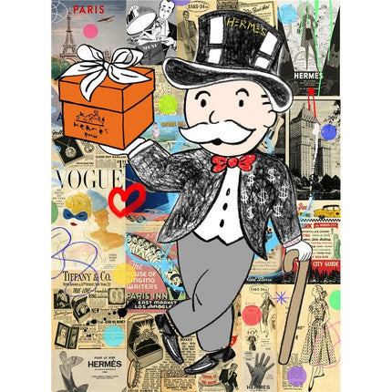 Alec Monopoly Canvas Print - Chic Wall Street Journal Art Poster