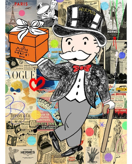 Alec Monopoly Canvas Print - Chic Wall Street Journal Art Poster