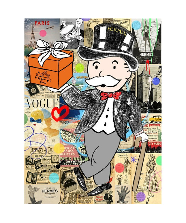 Alec Monopoly Canvas Print - Chic Wall Street Journal Art Poster
