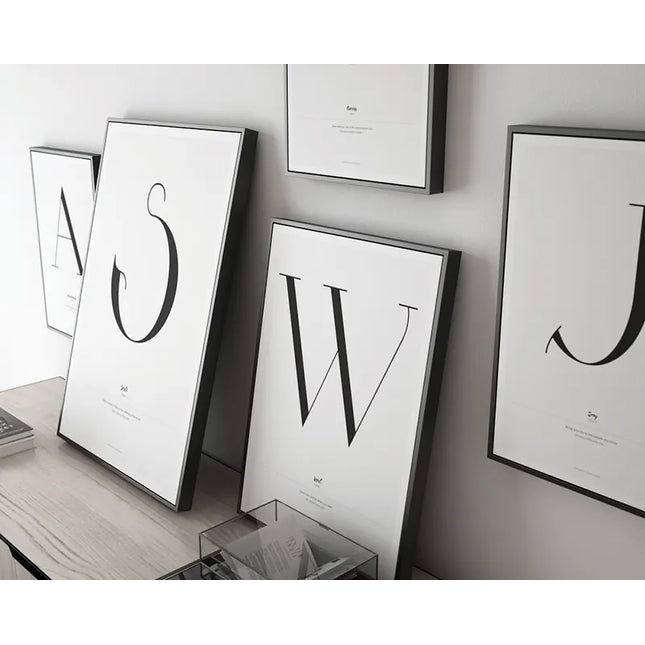 Alphabet of Inspiration: A-Z Quote Words Nordic Love Art Poster 
