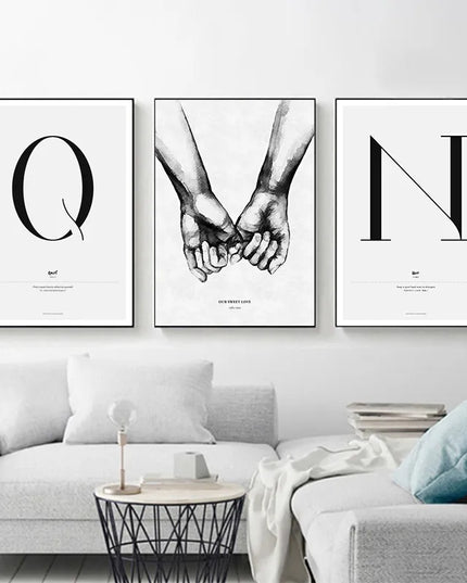 Alphabet of Inspiration: A-Z Quote Words Nordic Love Art Poster 