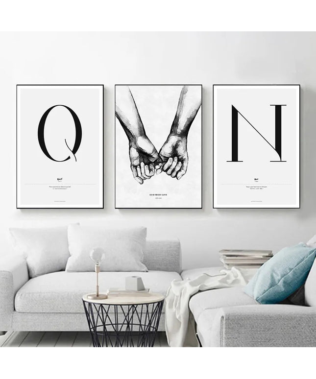 Alphabet of Inspiration: A-Z Quote Words Nordic Love Art Poster 