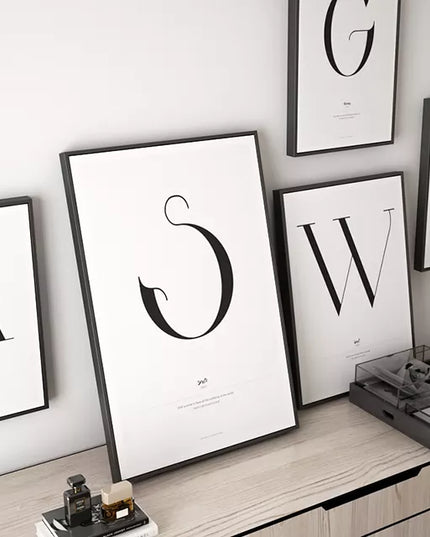 Alphabet of Inspiration: A-Z Quote Words Nordic Love Art Poster 